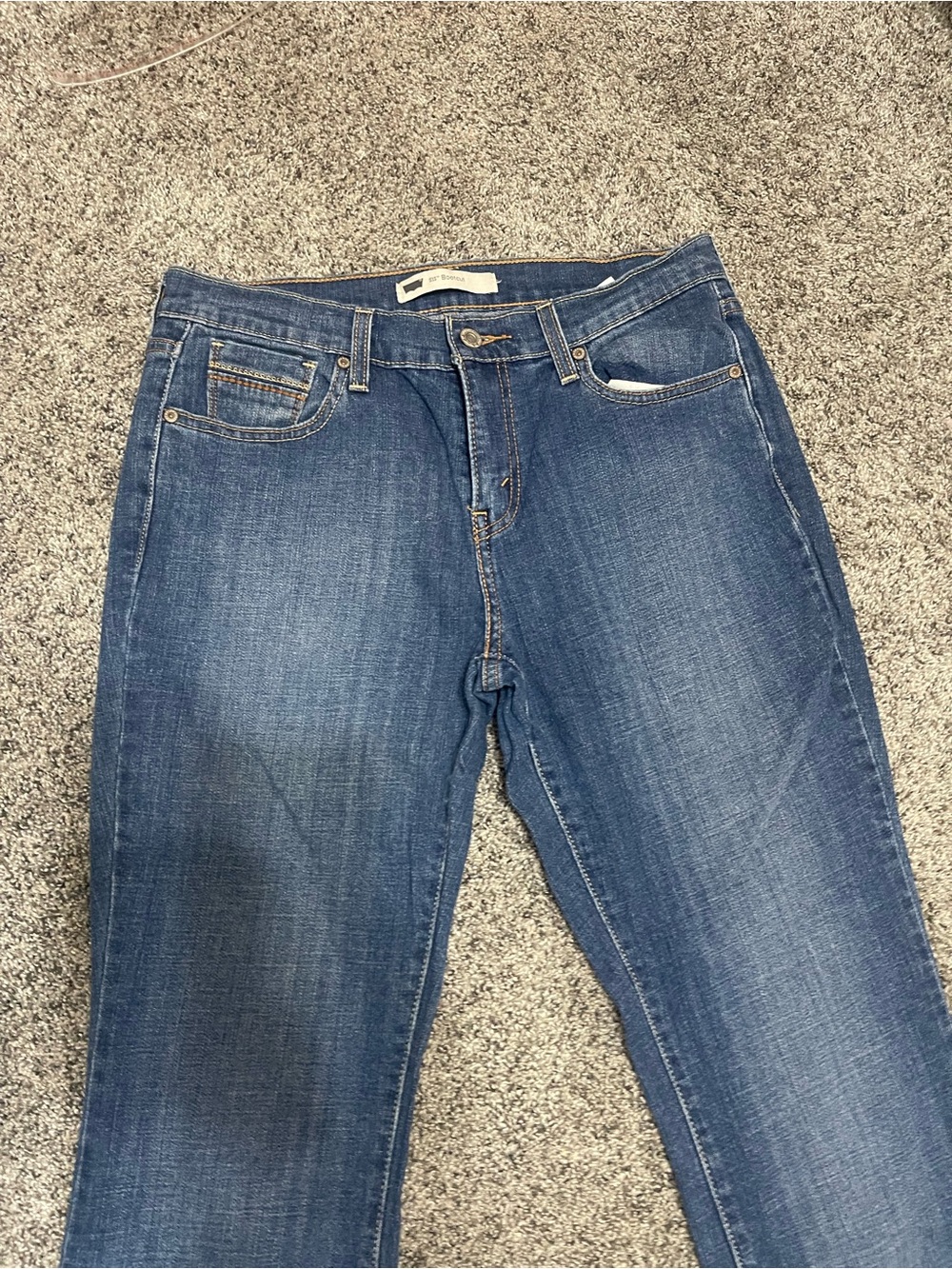 Levi's Women's Medium Blue Flared Jeans - Picture 2 of 4